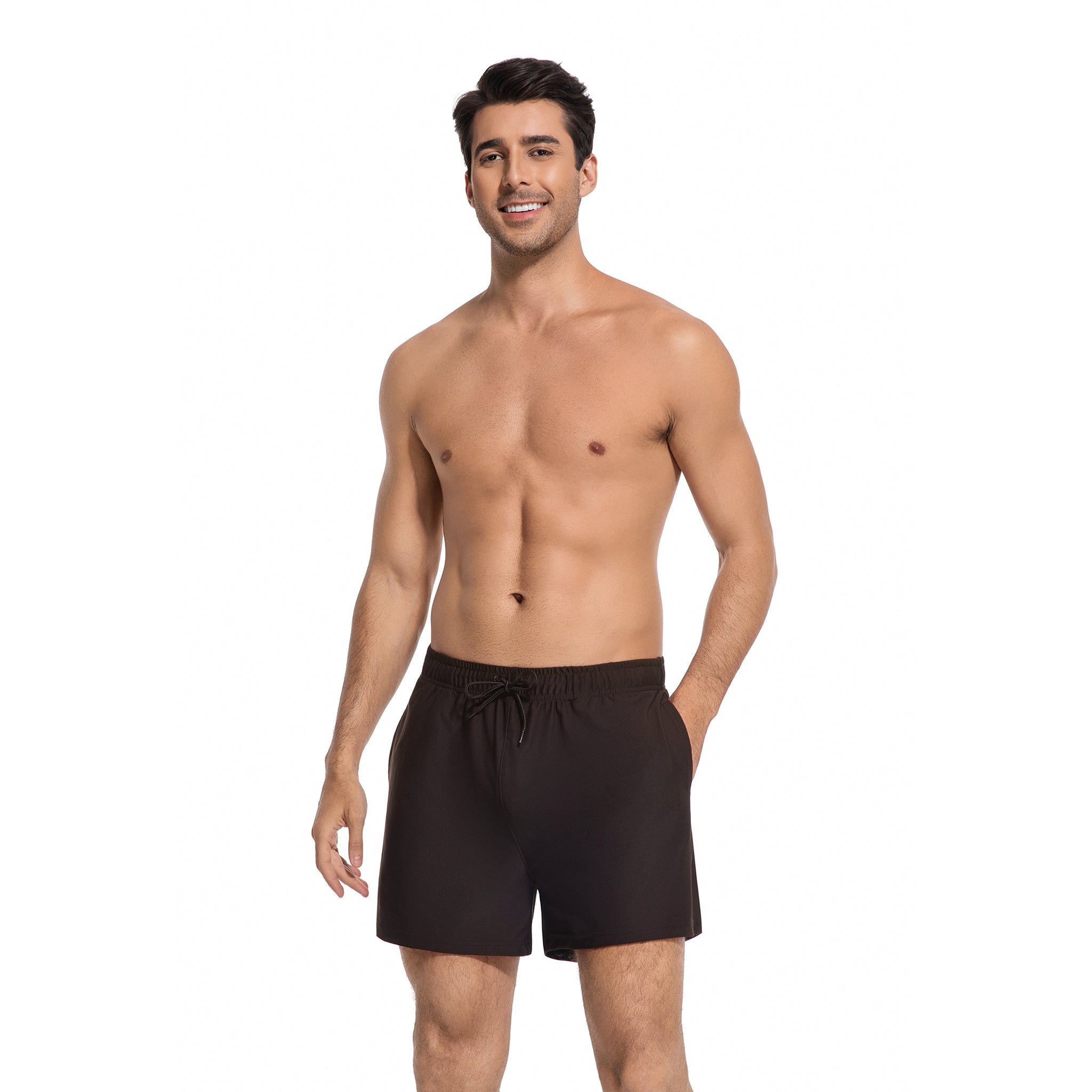 Qikini men's tan-through shorts in another color